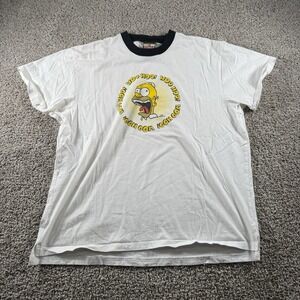 Vintage Homer‎ Simpsons Ringer T Shirt Mens Large Matt Groening Woo Hoo Cartoon